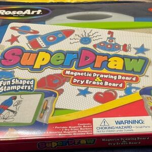 RoseArt Super Draw Magnetic Drawing Board Dry Erase 2-in-1 Kids Toy Ages 3+